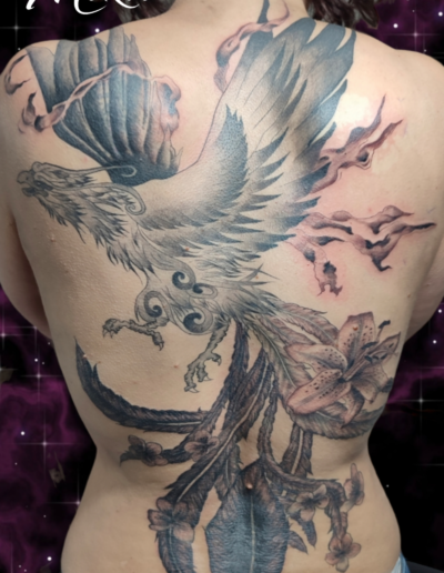 Tatoo cover phoenix by Mika